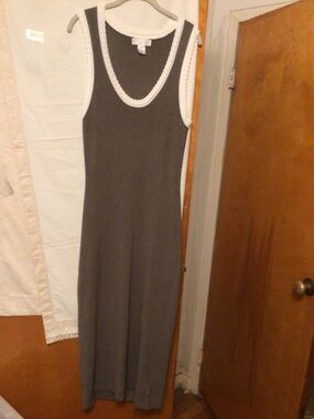 Caroline Constas New York, body con knitted body hugging midi dress SZ M